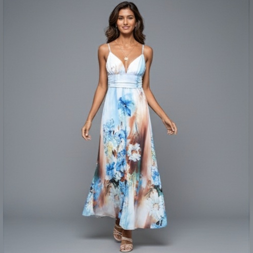 LAST ONE 🔥 Backless Floral Print Cami Dress